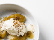 A recipe for miso-spiced rum bananas Foster.