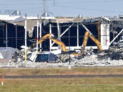 An Amazon Fulfillment Center in Edwardsville, Illinois, was damaged by a tornado on Dec. 10, 2021.