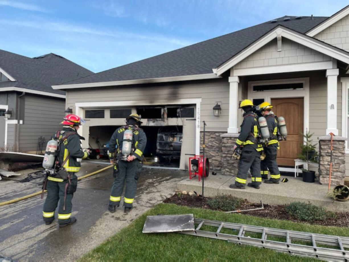 The vancouver Fire Department responded to a house fire in the Country-Side Woods neighborhood on Monday morning.