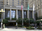 The Fairmont Olympic Hotel in Seattle, where Martin Luther King Jr. stayed during his visit to the city.