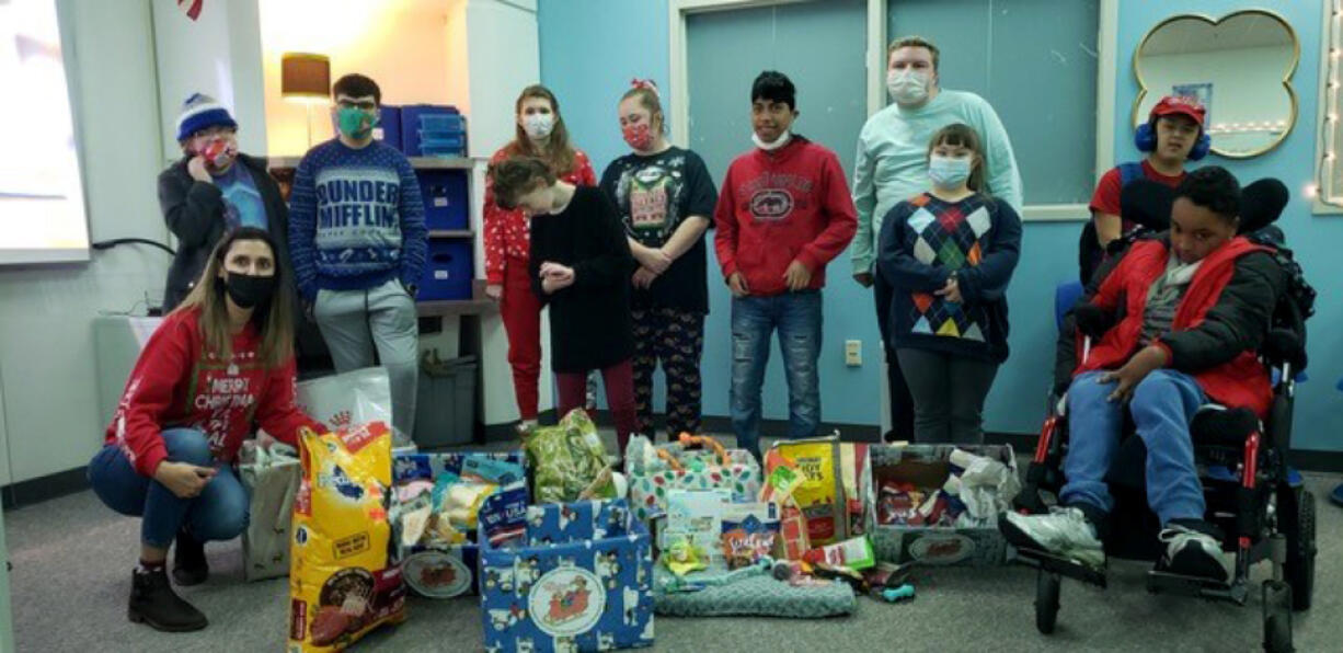 SALMON CREEK: Once again Skyview High School's animal-loving students came through with food, beds, clothes and toys for animals at the Humane Society for Southwest Washington.