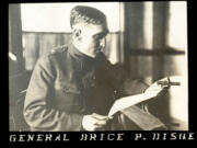 Gen. Brice Disque (1879-1960) began his career in the Philippines and rose through the enlisted ranks to captain before leaving the Army. He arrived in Portland in the fall of 1917 to lead the Spruce Production Division, part of the Army Signal Corps. In just 45 days, he built the Spruce Cut-up Plant (between Pearson Air Park and Fort Vancouver) to mill spruce for World War I airplanes.