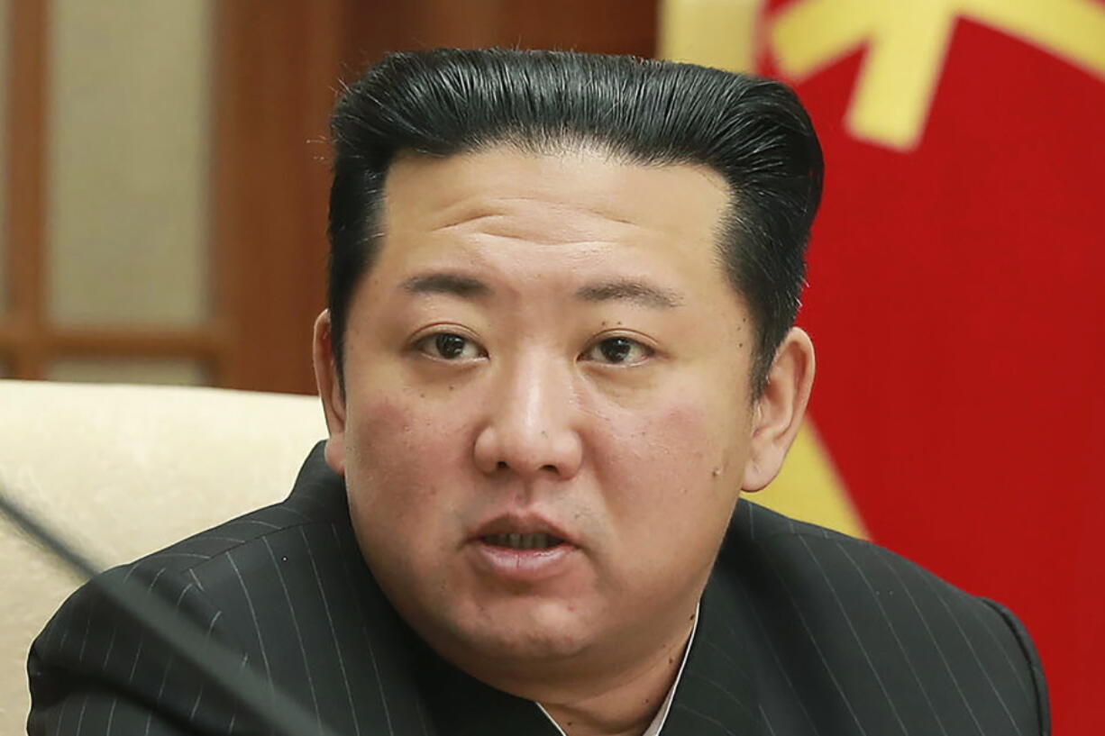 FILE - In this photo provided by the North Korean government, North Korean leader Kim Jong Un attends a meeting of the Central Committee of the ruling Workers' Party in Pyongyang, North Korea on Jan. 19, 2022. North Korea on Tuesday, Jan. 25, 2022 test-fired two suspected cruise missiles in its fifth round of weapons launches this month, South Korean military officials said, as it attempts to display its military might amid pandemic-related difficulties and a prolonged freeze in nuclear negotiations with the United States.