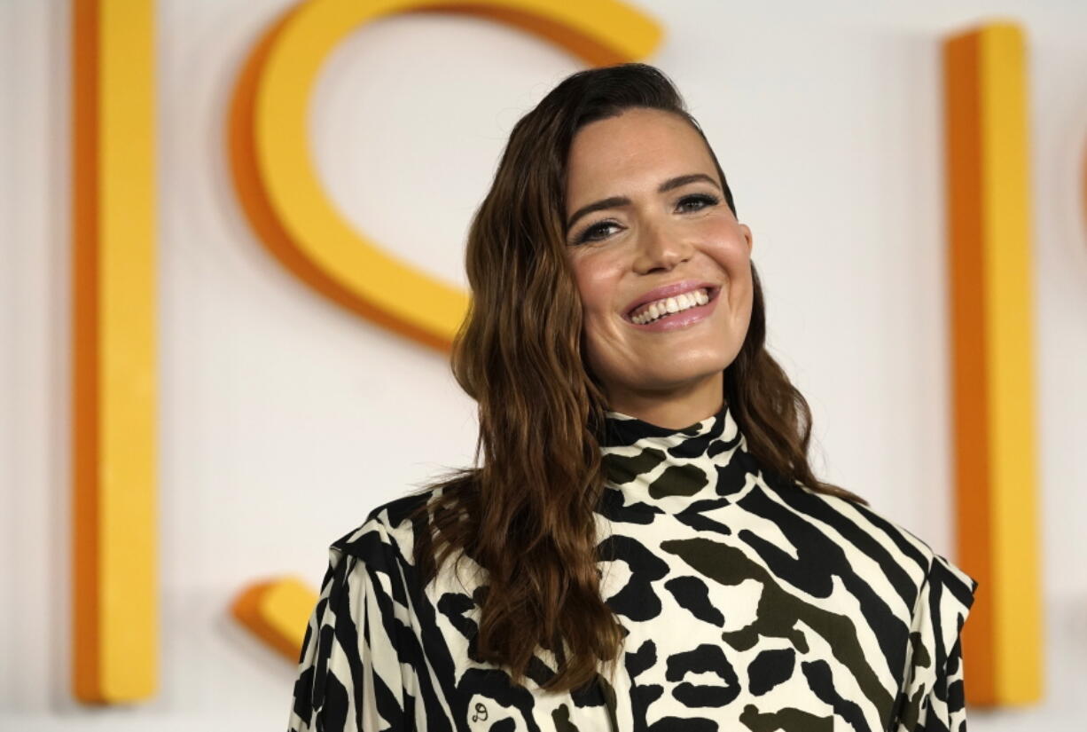 Mandy Moore arrives at the premiere of the sixth season of "This Is Us" on Dec. 14 in Los Angeles.