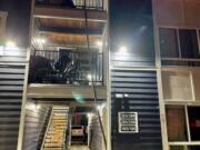 The Vancouver Fire Department battled an apartment fire in the Ogden neighborhood on Monday night.