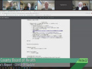 A screenshot from the Clark County Board of Health meeting on Jan. 26.