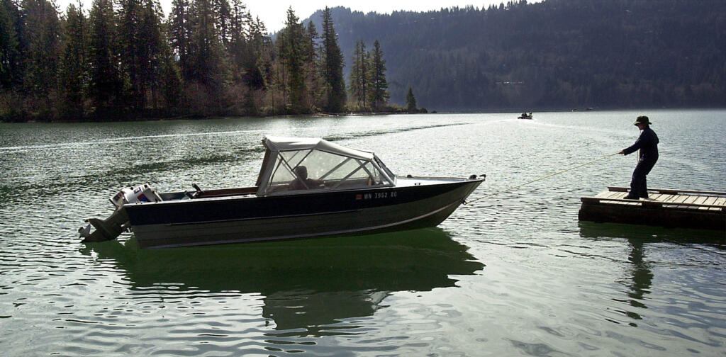 The boat launch at Speelyai Bay Recreational Area at Lake Merwin.