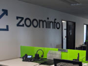 Deserted desks are seen at ZoomInfo in downtown Vancouver as people are working from home during the pandemic, as seen on Wednesday morning, March 17, 2021.