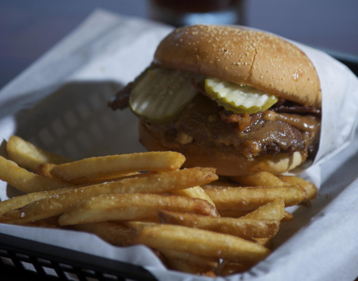 Peanut Butter Pickle Burger at Killer Burger on Monday August 6, 2012.