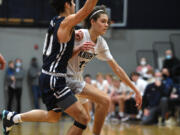 King’s Way Christian junior Giovanny Evanson, shown here from a game earlier this season, scored a career-best 35 points to lead King's Way to a 62-59 victory over Lakeside (9 Mile Falls) on Saturday.