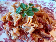 This easy pasta dish uses just a few ingredients and a dash of wine. Heart-shaped pasta makes it extra special.