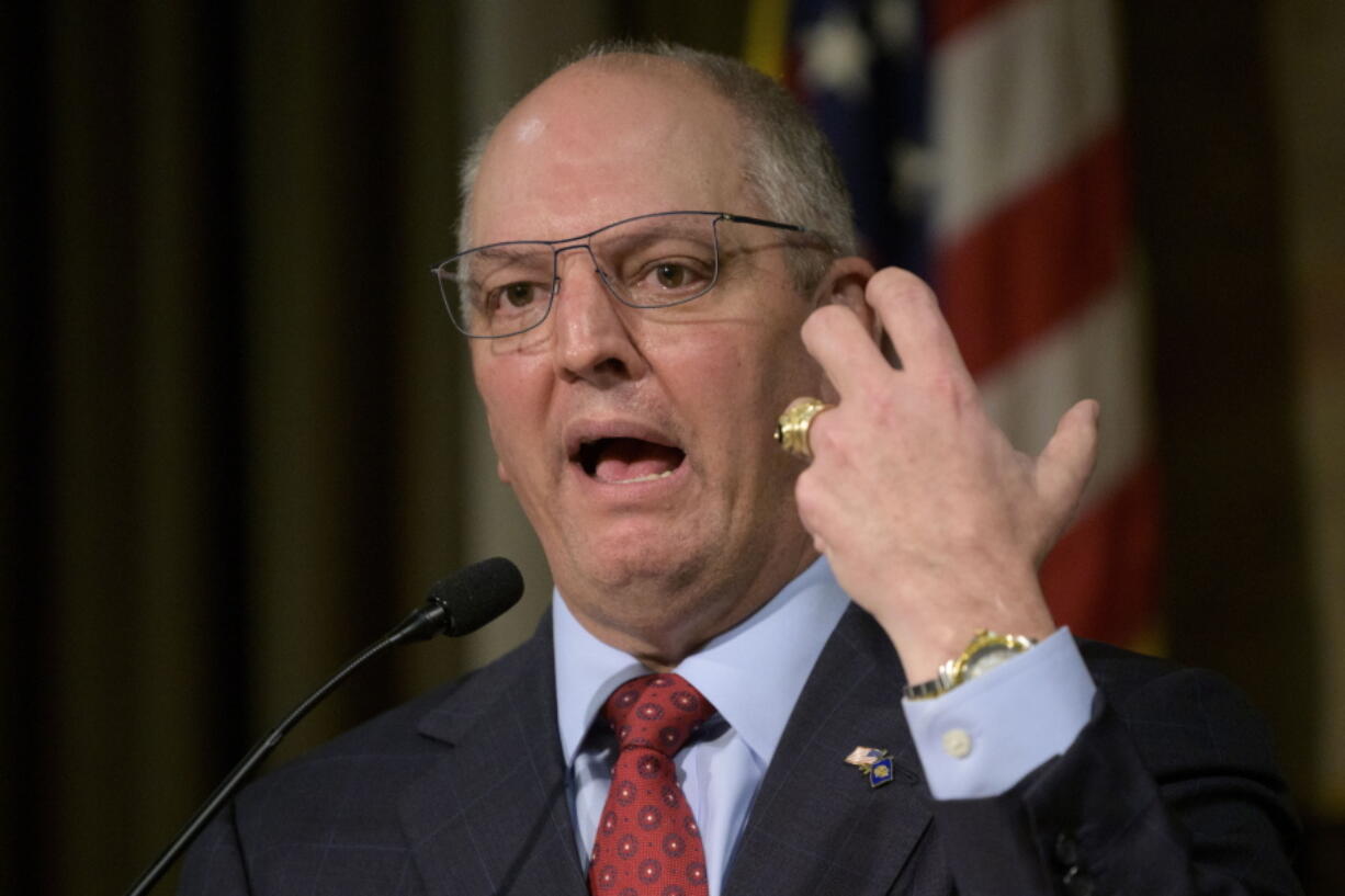 Louisiana Gov. John Bel Edwards speaks about the investigation into the death of Ronald Greene in Baton Rouge, La., Tuesday, Feb. 1, 2022.