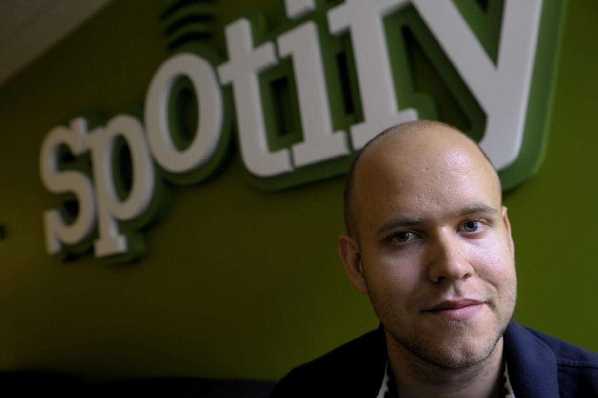 FILE - Spotify founder and CEO Daniel Ek poses for a photo in Stockholm, Sweden on June 18, 2009. Ek wrote in a note to employees Sunday, Feb. 6, 2022, that while he condemned podcaster Joe Rogan's use of racist language, he did not believe that cutting ties with the popular personality was the answer. Ek's message came a day after Rogan apologized for using racist slurs on his podcast and removed several episodes from Spotify.