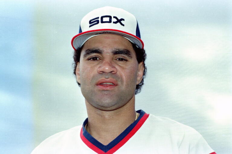 Chicago White Sox infielder Julio Cruz is shown in this 1986 photo. Cruz, an original Seattle Mariners player from their inaugural season who later became a Spanish-language broadcaster for the franchise, has died, the team announced Wednesday, Feb. 23, 2022. Cruz played for Seattle and the Chicago White Sox during his career.