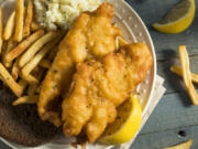 Battered fish with fries is a popular menu item at Friday night fish fries during Lent.