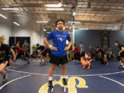 CJ Hamblin of Mountain View, All-Region boys wrestler of the year, pauses for a portrait during practice for Askeo Mat Club at The Way Church in Vancouver on Monday, Feb. 28, 2021.