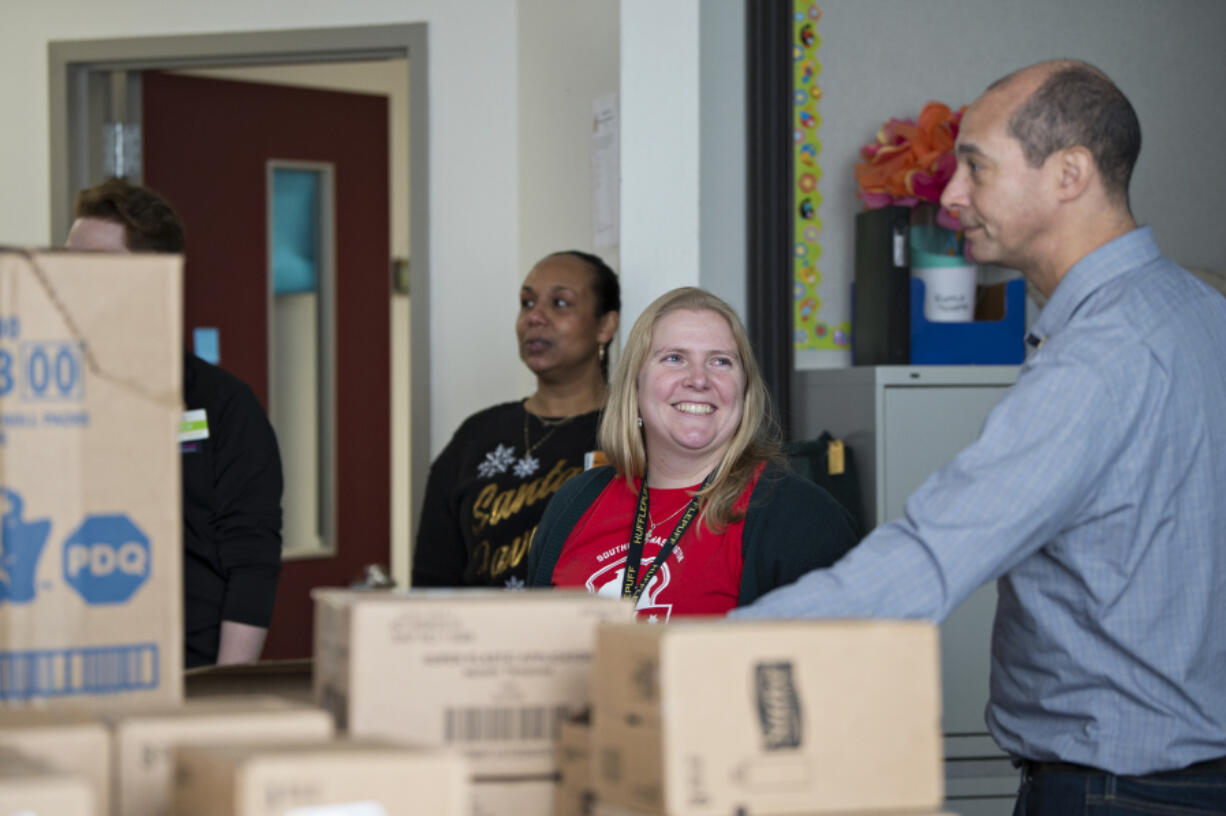 Jenny Thompson, center, will be the new executive director of the Foundation for Vancouver Public Schools.