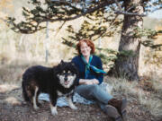 Former CIA agent Katy McQuaid and her dog Grace.