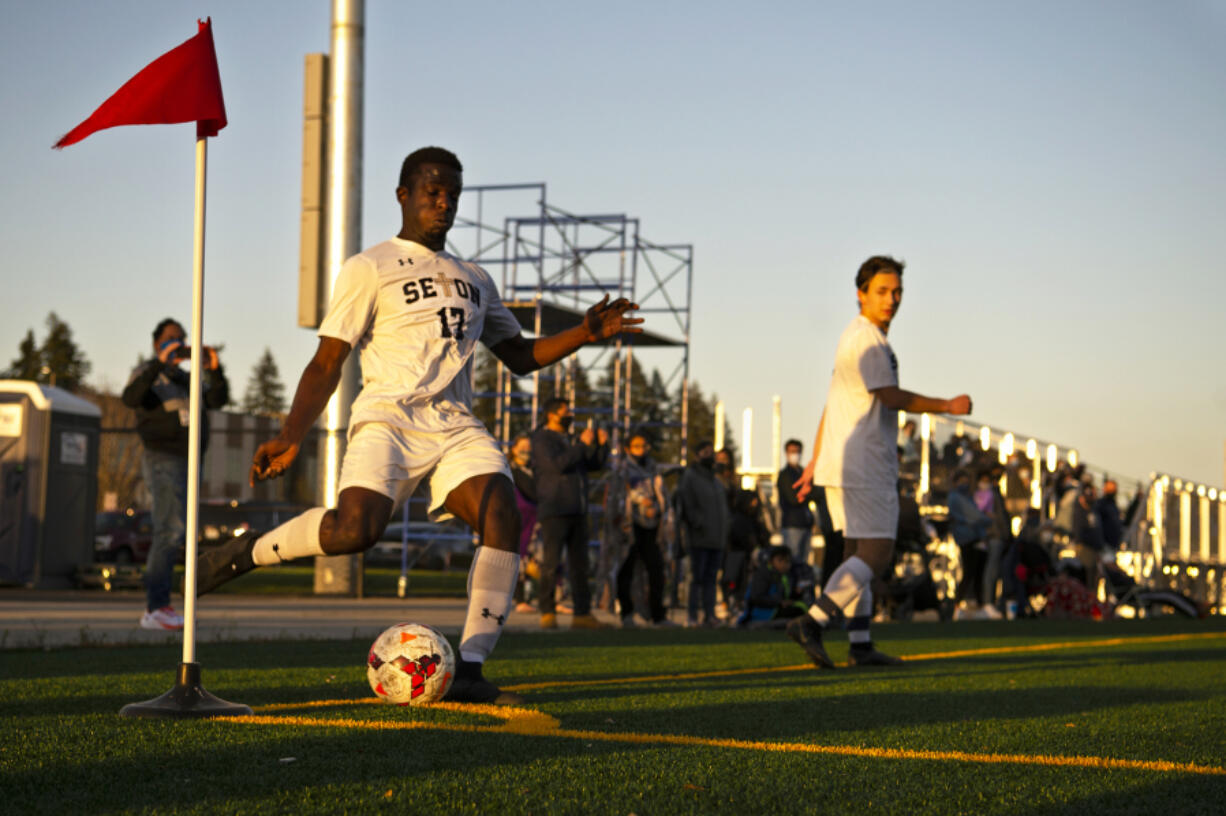 Seton Catholic senior David Moore was the subject of some racial taunts during a match Thursday at King's Way Christian High School.