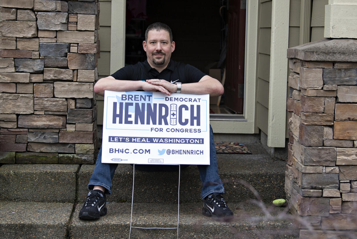 Brent Hennrich of Vancouver is making headway as the sole Democrat vying to unseat U.S. Rep. Jaime Herrera Beutler, R-Battle Ground, and represent Washington's 3rd Congressional District.