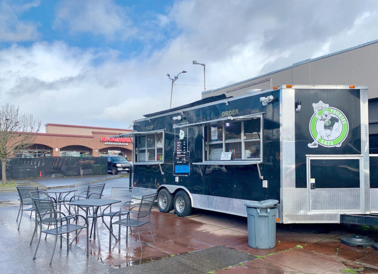 The Yoobies Eats truck sits at the corner of Main and 25th streets in Vancouver.