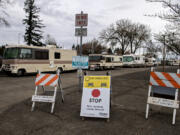 More than 50 spots are reserved for motor vehicles at the Evergreen Transit Center in northeast Vancouver. The site, which is staffed during the daytime and monitored by security at night, serves around 70 people on average. There are portable restrooms, handwashing stations and trash services at the parking area.