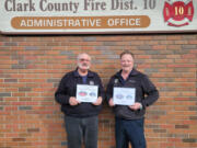 Sam Arola and Gordon Brooks of Clark County Fire District 10 were named as the North Clark Historical Museum's 2022 Citizens of the Year at the museum's annual membership meeting in February. They were recognized for their commitment to the fire department and community.