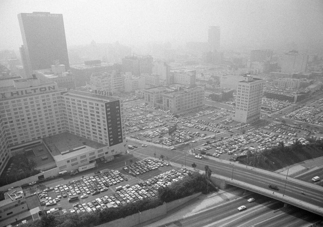 Parking lots fill up in Los Angeles on Sept. 13, 1979. Over 170 million of people born in the United States who were adults in 2015 were exposed to harmful levels of lead as children, according to a study published in the Proceedings of the National Academy of Sciences on Monday.