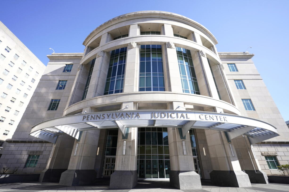 FILE - This Nov. 6, 2020, photo shows a general view of the Pennsylvania Judicial Center, home to the Commonwealth Court in Harrisburg, Pa. The Supreme Court has turned away efforts from Republicans in North Carolina and Pennsylvania to block state court-ordered congressional districting plans more favorable to Democrats. In separate orders late March 7, 2022, the justices are allowing maps selected by each state's Supreme Court to be in effect for the 2022 elections.