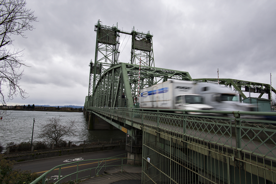 Trucks commonly use the Interstate 5 Bridge, but frequent congestion slows movement of freight.