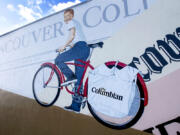 A mural by artist Guy Drennan, on the east side of The Columbian building, offers a glimpse into the history the newspaper in Clark County.