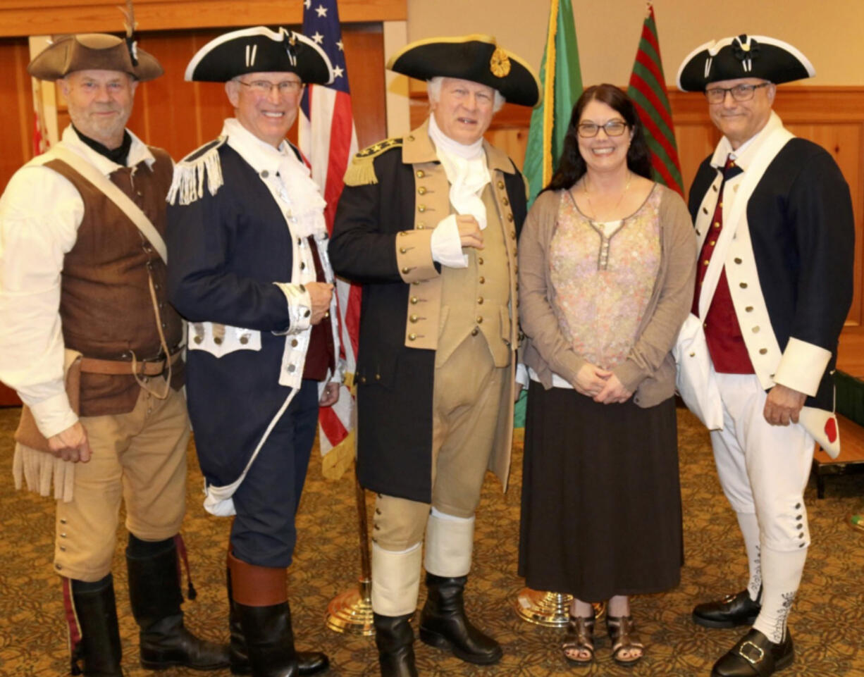 Fifth-grade students from Tukes Valley School in Battle Ground recently had the opportunity to have their historical questions answered by a founding father during a special event.