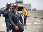 Aviation Boatswain's Mate (Handling) 3rd Class Zachary Sorensen.