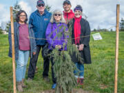 City of Vancouver Volunteer Programs and Urban Forestry added six trees to the Volunteer Grove at Centerpointe Park.