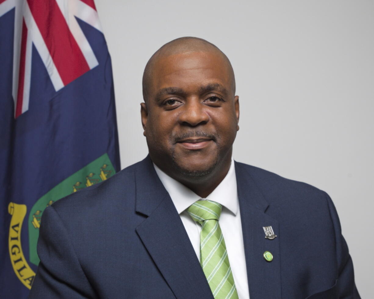 This photo released by the Department of Information and Public Relations of the government of the British Virgin Islands on April 22, 2022 shows British Virgin Island Premier Andrew Alturo Fahie. Fahie and the director of the Caribbean territory's ports were scheduled to appear in federal court in Miami on Friday, April 29, 2022 after their arrest on drug smuggling charges in a sting set up by the U.S. Drug Enforcement Administration.