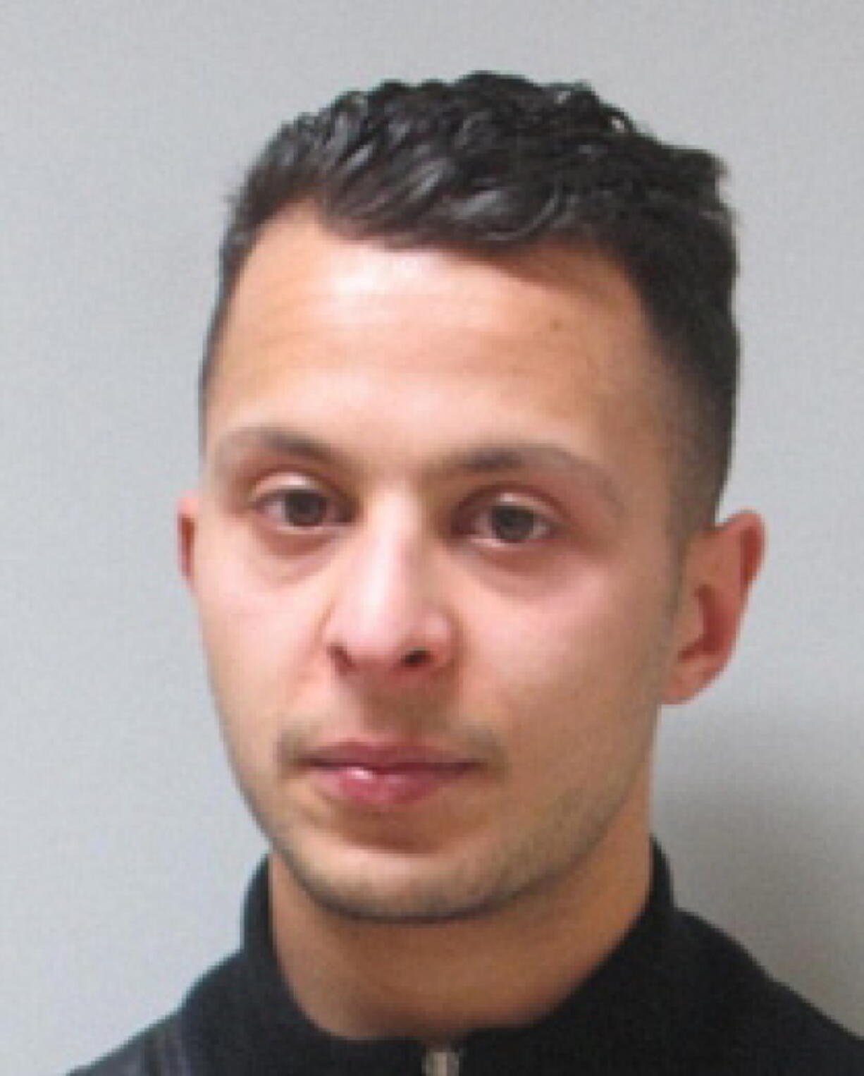 FILE - This is a an undated handout image made available by Belgium Federal Police of Salah Abdeslam who was wanted in connection to the attacks in Paris on Nov. 13, 2015. The last surviving suspect from the 2015 Paris attacks has told a court he felt "ashamed" after failing to detonate his suicide vest on the bloody night of Nov. 13.