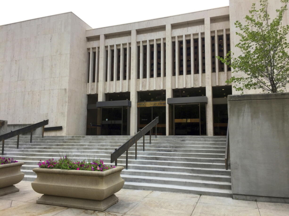 FILE - This June 8, 2017, photo shows the Idaho Supreme Court building in Boise, Idaho. A regional Planned Parenthood organization is suing Idaho over a new law that bans nearly all abortions by allowing potential family members of the embryo to sue abortion providers. Planned Parenthood Great Northwest, Hawaii, Alaska, Indiana, Kentucky operates health centers across six states. It filed the lawsuit with the Idaho Supreme Court on Wednesday, March 30, 2022.