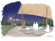 A potential design for the Mount St. Helens Lodge and Education Center the Mount St. Helens Institute plans to develop at Coldwater Ridge Visitor Center.