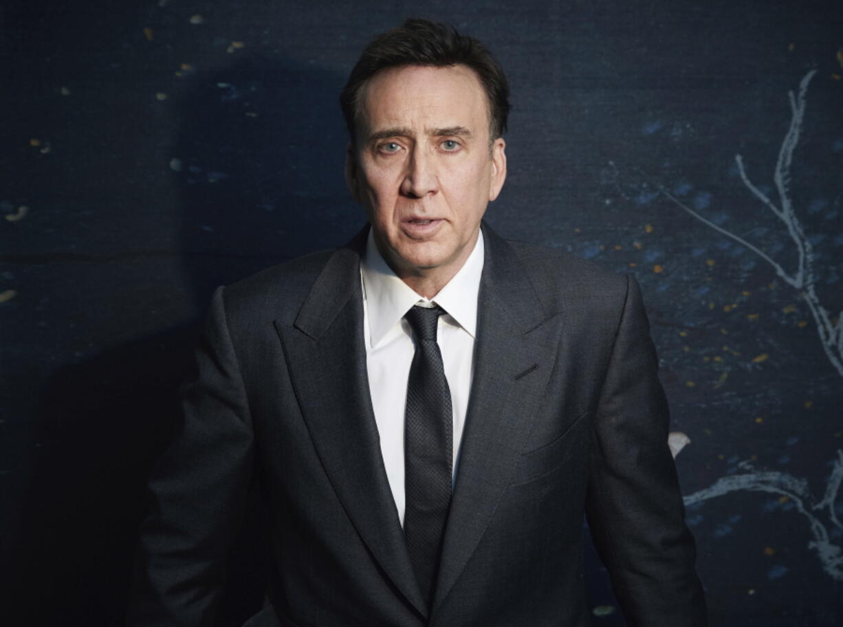 Nicolas Cage poses for a portrait to promote "The Unbearable Weight of Massive Talent" in New York on April 9, 2022.