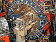 The Fermi National Accelerator Laboratory's Collider Detector is outside Batavia, Ill. In results released on Thursday, scientists at the lab calculated that the W boson, a fundamental particle of physics, weighs a bit more than their theoretical rulebook for the universe tells them it should.