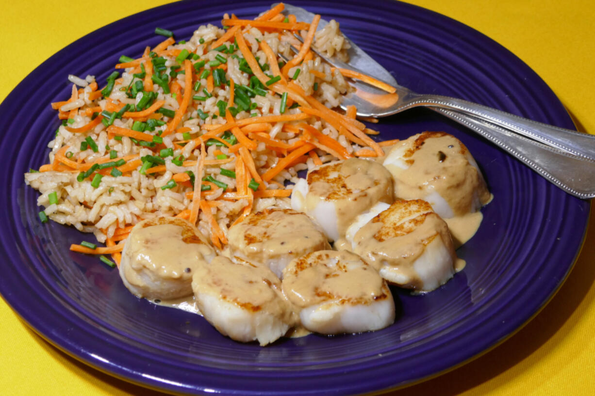 Dijon scallops.