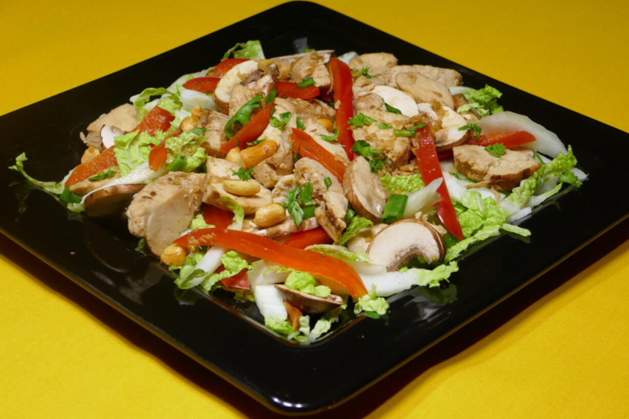 Ginger sesame chicken salad.