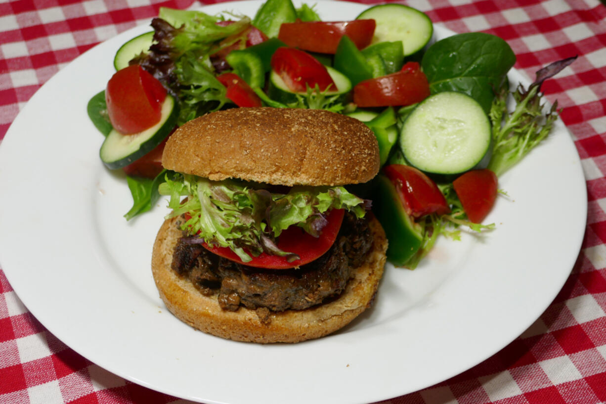 Wild mushroom and beef burgers.