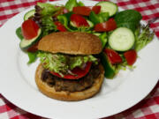 Wild mushroom and beef burgers.