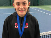 Camas freshman Hailey Kerker, 4A state singles champion for 2022.