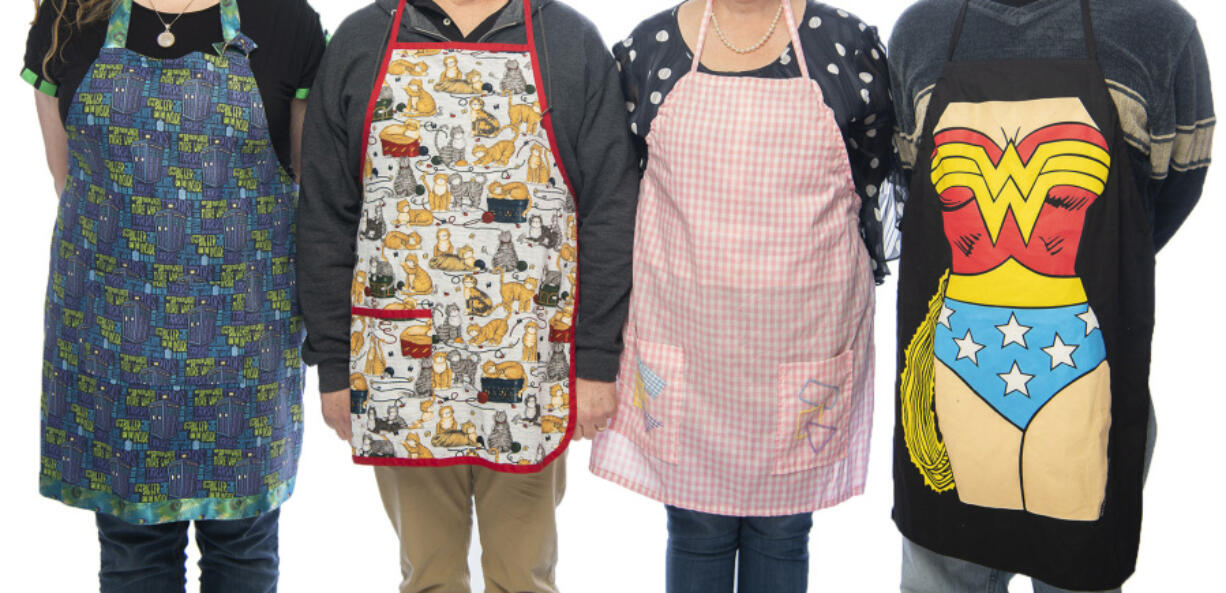 Aprons -- complicated symbol of domestic femininity or common-sense accessory to keep your clothes clean?