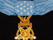 The Medal of Honor started as a humble recruitment award during the Civil War. Since then, it has risen to the nation's highest award for courage. Each of the armed forces issues one of its own design. This one is for the Army. Four recipients of the Army's Medal of Honor are buried in the Vancouver Barracks Cemetery: Maj. William Wallace McCammon, 1st Sgt. James Madison Hill, Pvt. Herman Pfisterer and 1st Sgt. Moses Williams.