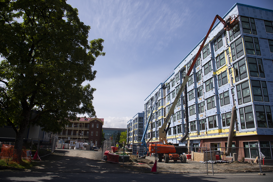 Recipients of Vancouver's Multifamily Tax Exemption program are required to integrate a public benefit aspect into their construction plan. For Aegis Phase 2, developers invested $300,000 in public art and $400,000 to improvements on Main Street.