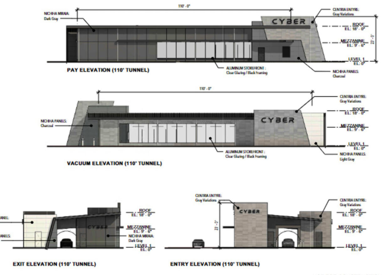 A new "Cyber Car Wash" with a 110-foot-long car wash tunnel is going to be built at 14309 N.E. Fourth Plain Blvd.