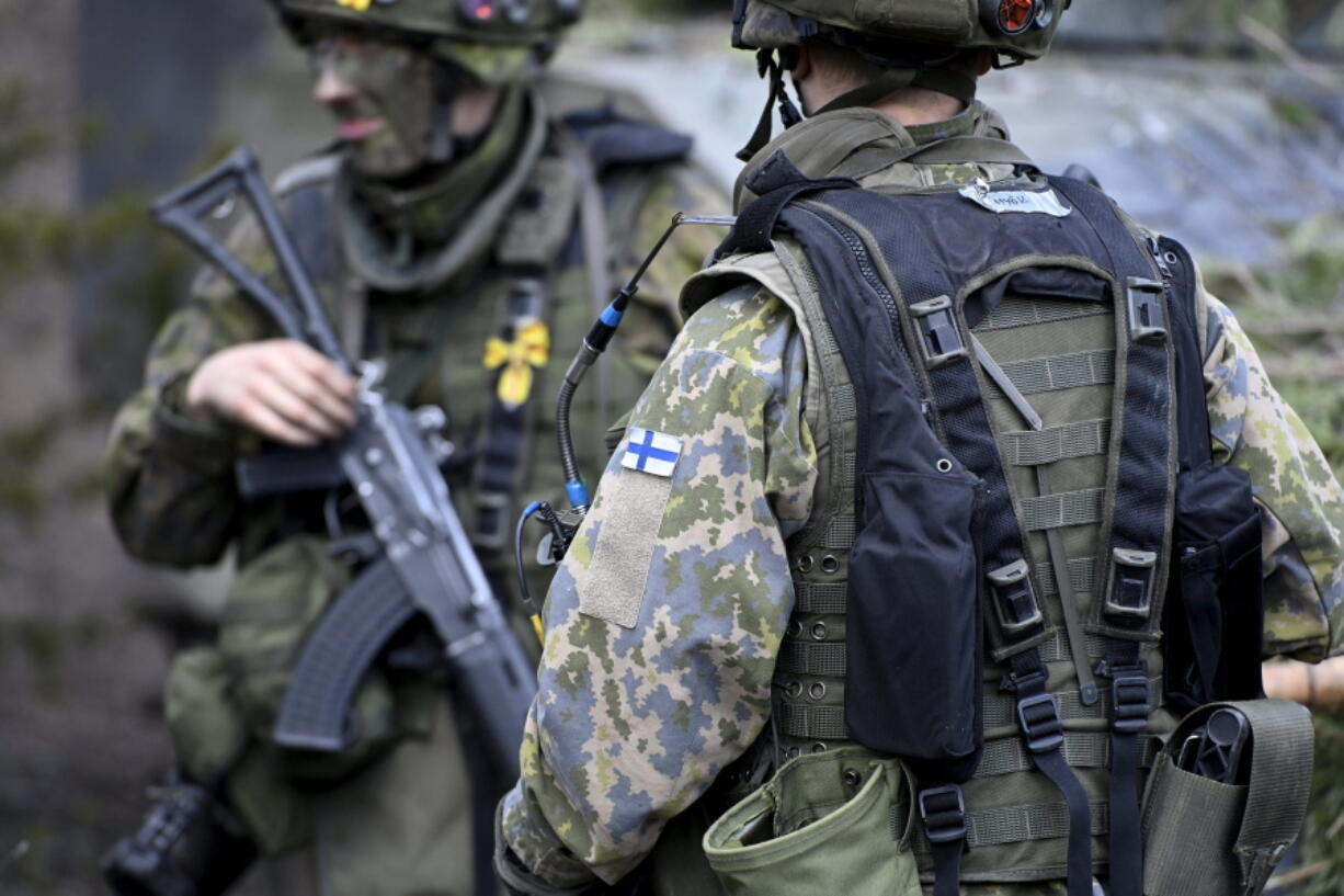 Finnish soldiers take part in the Army mechanised exercise Arrow 22 exercise at the Niinisalo garrison in Kankaanp'', Western Finland, on May 4, 2022. Finland appears on the cusp of joining NATO. Sweden could follow suit. By year's end, they could stand among the alliance's ranks. Russia's war in Ukraine has provoked a public about face on membership in the two Nordic countries.